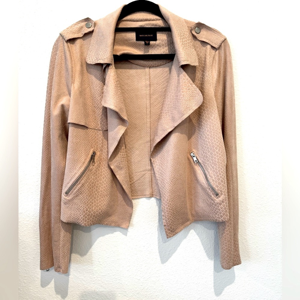Skies Are Blue Blush Colored Short Jacket size Smalll